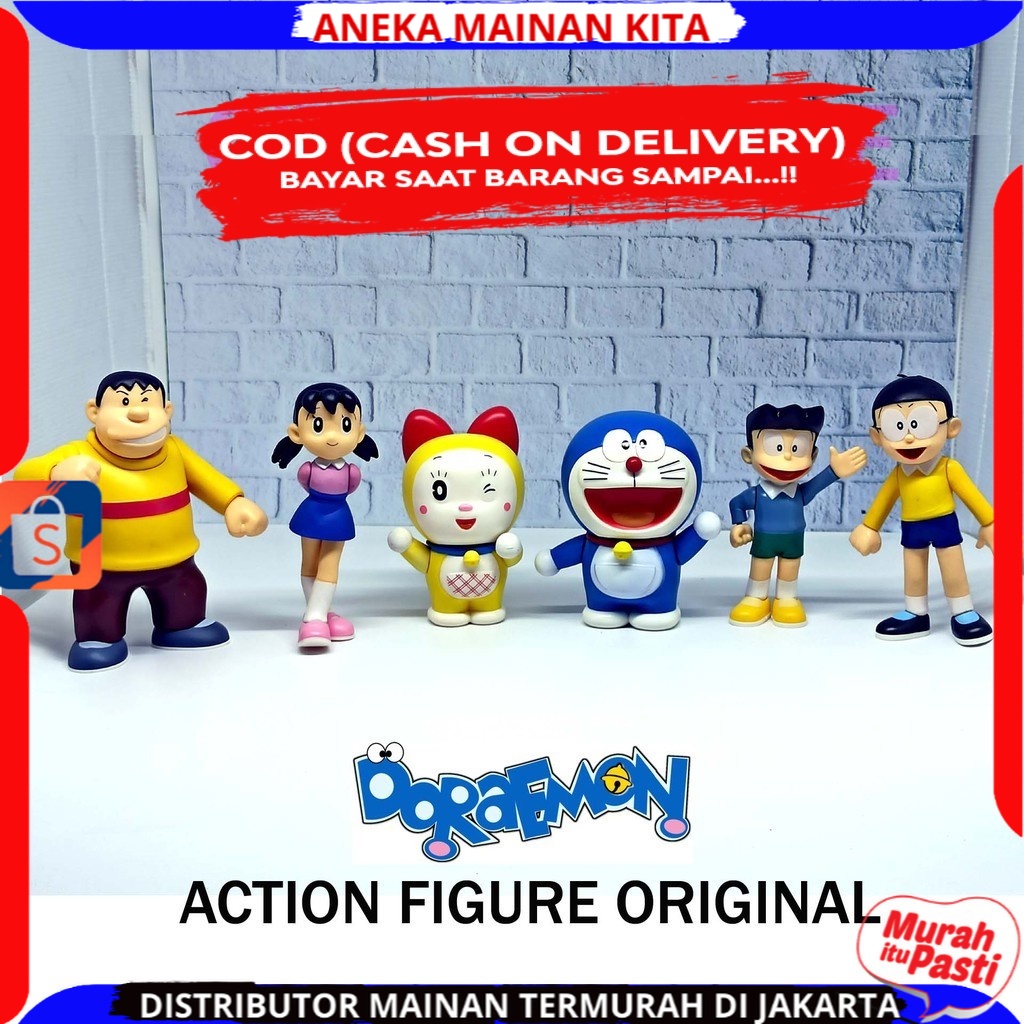 (BISA COD) PROMO Set Action Figure Doraemon - Action Figure Tokoh Doraemon - Set Figure anak