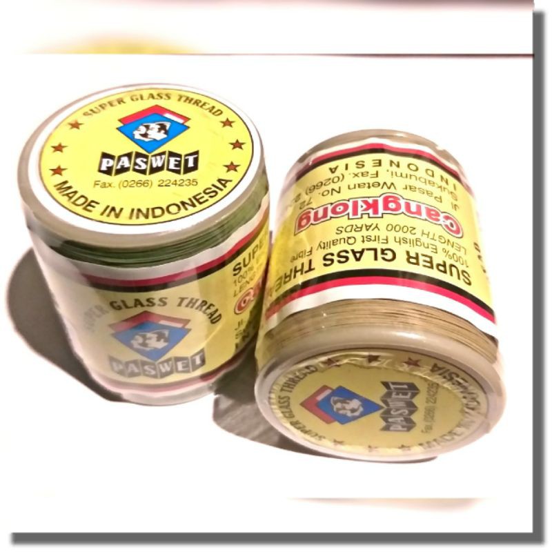 Benang Gelasan Layang Layang Cangklong Paswet Bahan Katun Panjang 2.000 Yard Ukuran 24 Edisi Terbaru