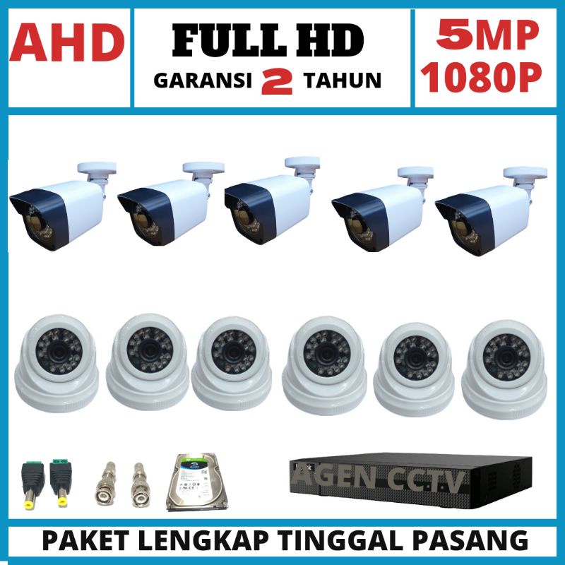 PAKET CCTV 16 CHANNEL 11 KAMERA 5MP FULL HD IR SONY  BEBAS PILIH KAMERA INDOOR ATAU OUTDOOR