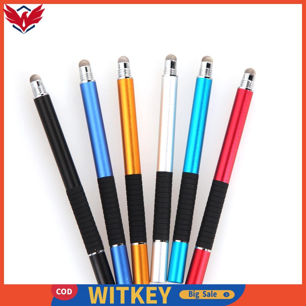 2in1 Pen Stylus Layar Sentuh Tipis Ujung Bulat untuk iPad