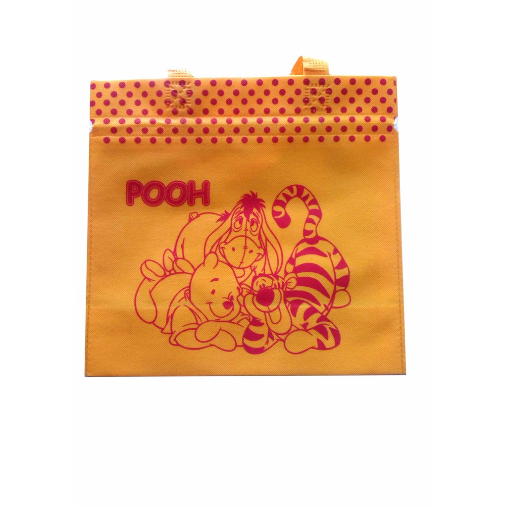 (ISI12PCS)Goodie bag character serut Tas Tenteng serut karakter Kain Spunbond ulang tahun 27x29X10cm-2