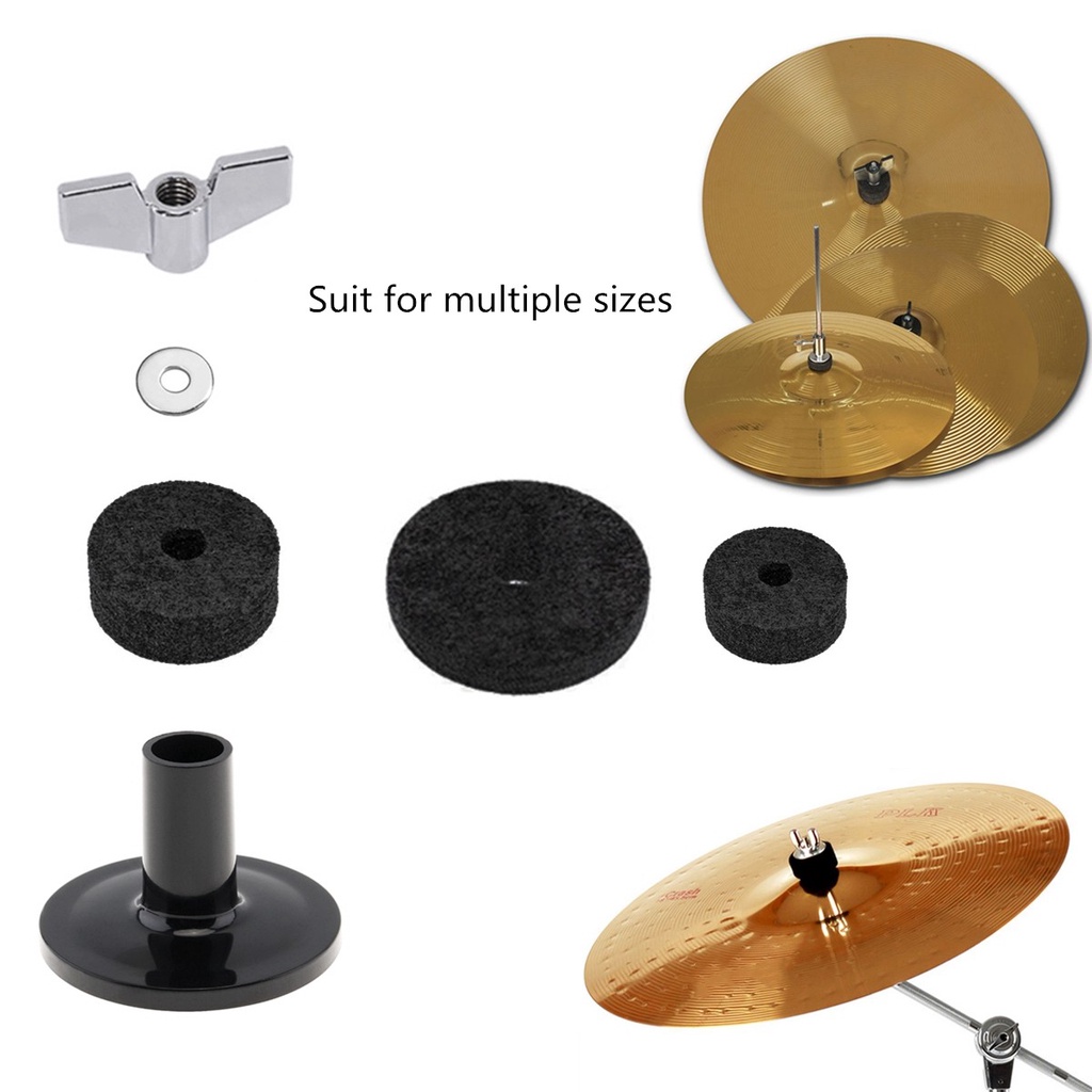 21pcs / Set Pad / Bantalan Cymbal Bahan Felt + Plastik Untuk Aksesoris Drum Jazz