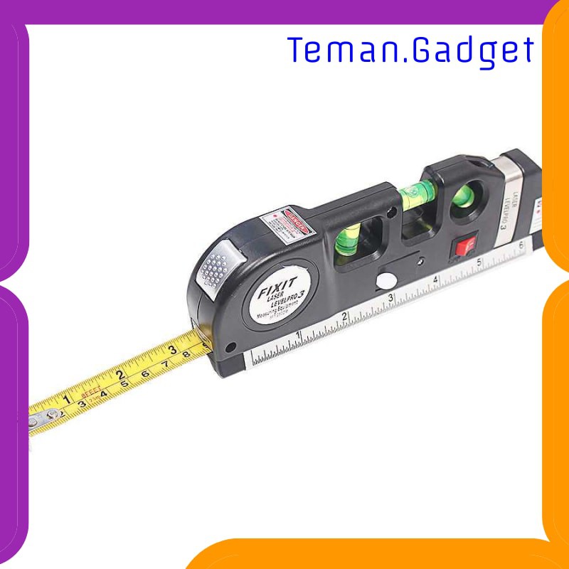 TG-DE248 Taffware LEVELPRO3 Penggaris Laser Horizontal 250CM + Waterpass