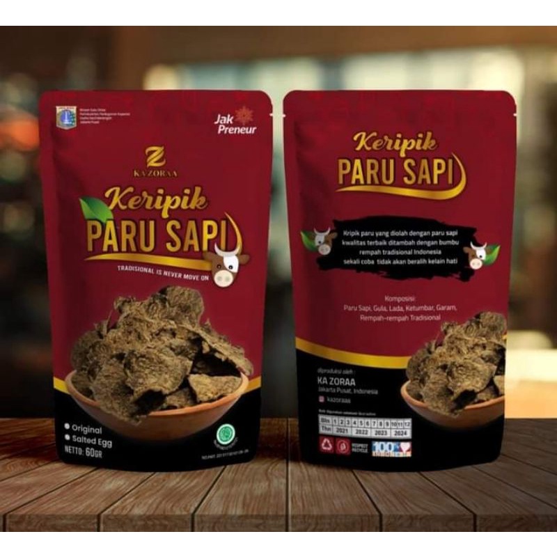 

keripik paru sapi kazora