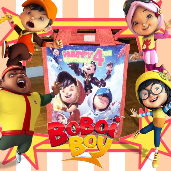 

Goodie Bag Custom Tas Souvenir Tangan Ulang Tahun Ultah Promosi Undangan Boboiboy boboi boy Uk C