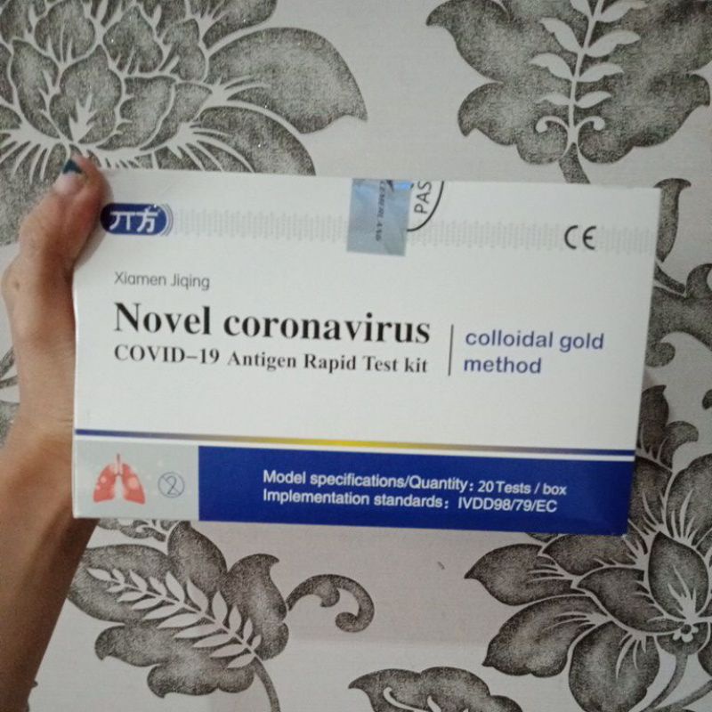 READY STOK NOVEL PER BOX ISI 20 SET. ANTIGEN KEMENKES. TEST SALIVA METODE LIUR