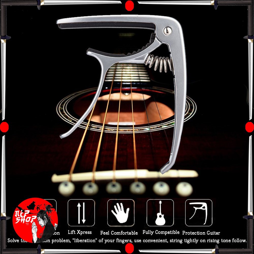 Capo Gitar Chord Acoustic Standart Aluminium Alloy- Black