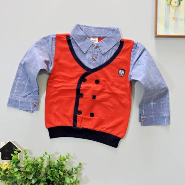 BAJU ANAK IMPORT SWEAT SHIRT ORANGE (IMPORT)