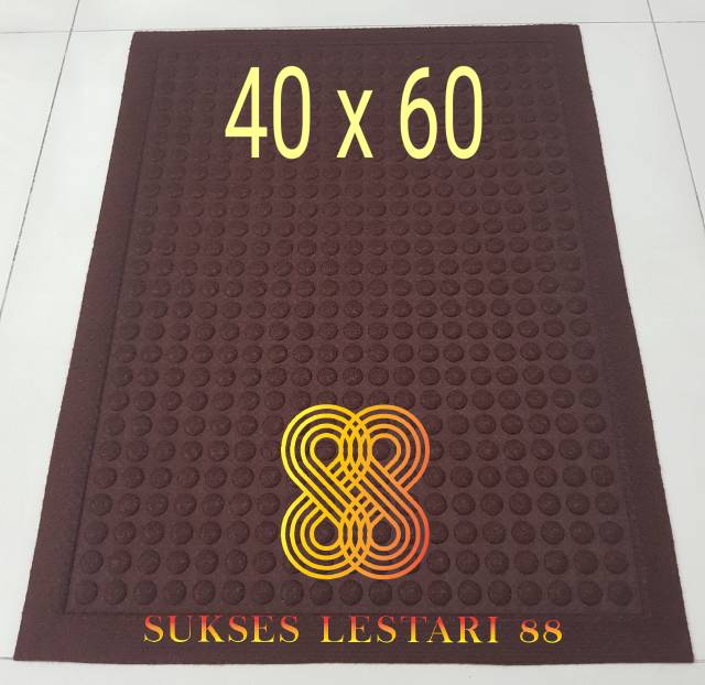 Keset Karpet Karet Full Bludru Anti Slip 40 x 60