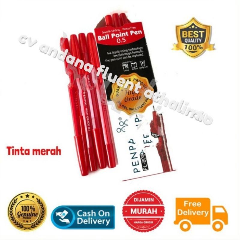 

pulpen merah bulpoint bulpen merah
