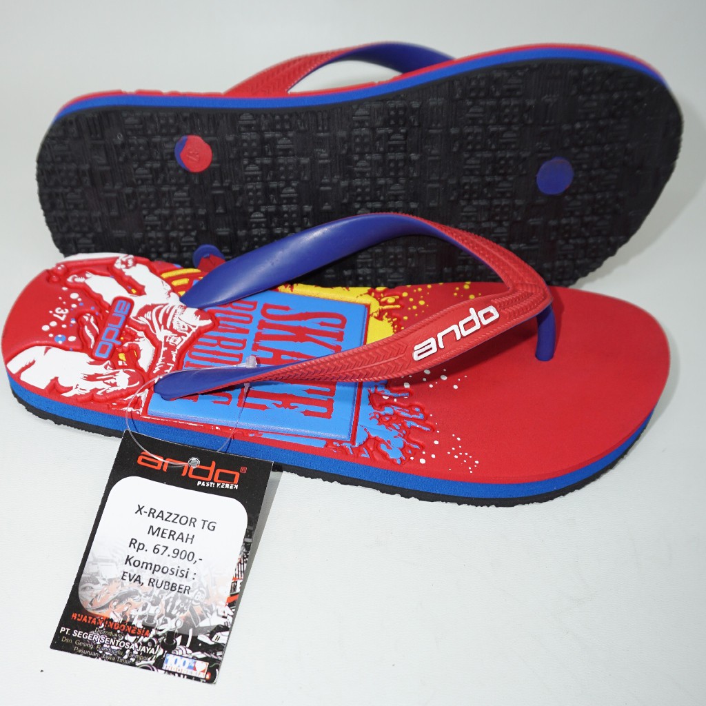 Sandal Jepit Anak Ando X-Razzor Merah