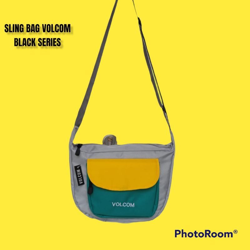 VOLCOM TAS VOLCOM TAS SELEMPANG VOLCOM FUKU SLINGBAG VOLCOM LOGO BORDIR