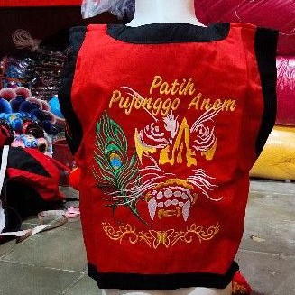 rompi ganong bordir / rompi / ganongan / bujang ganong / barongan / devil / reog / warok / jaranan