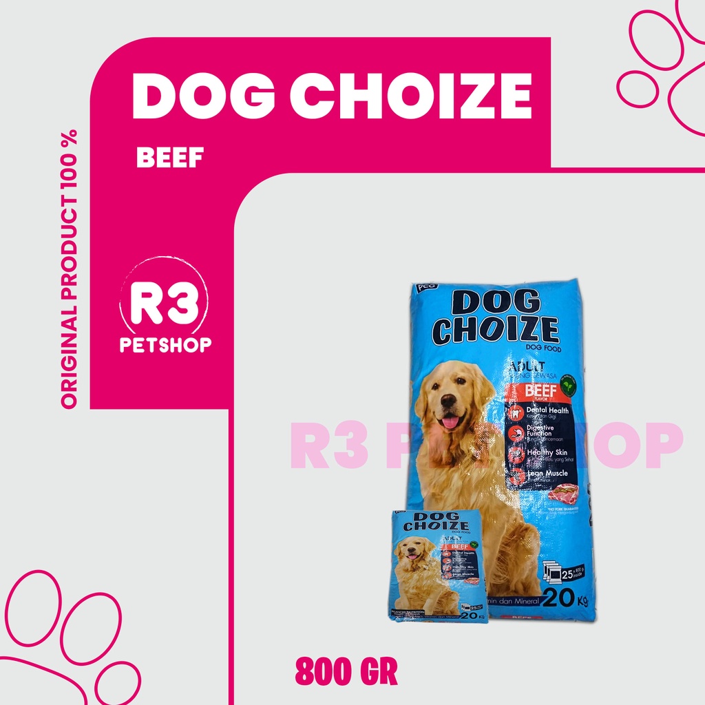 Makanan Anjing kering murah Dog Choize 800g All variant