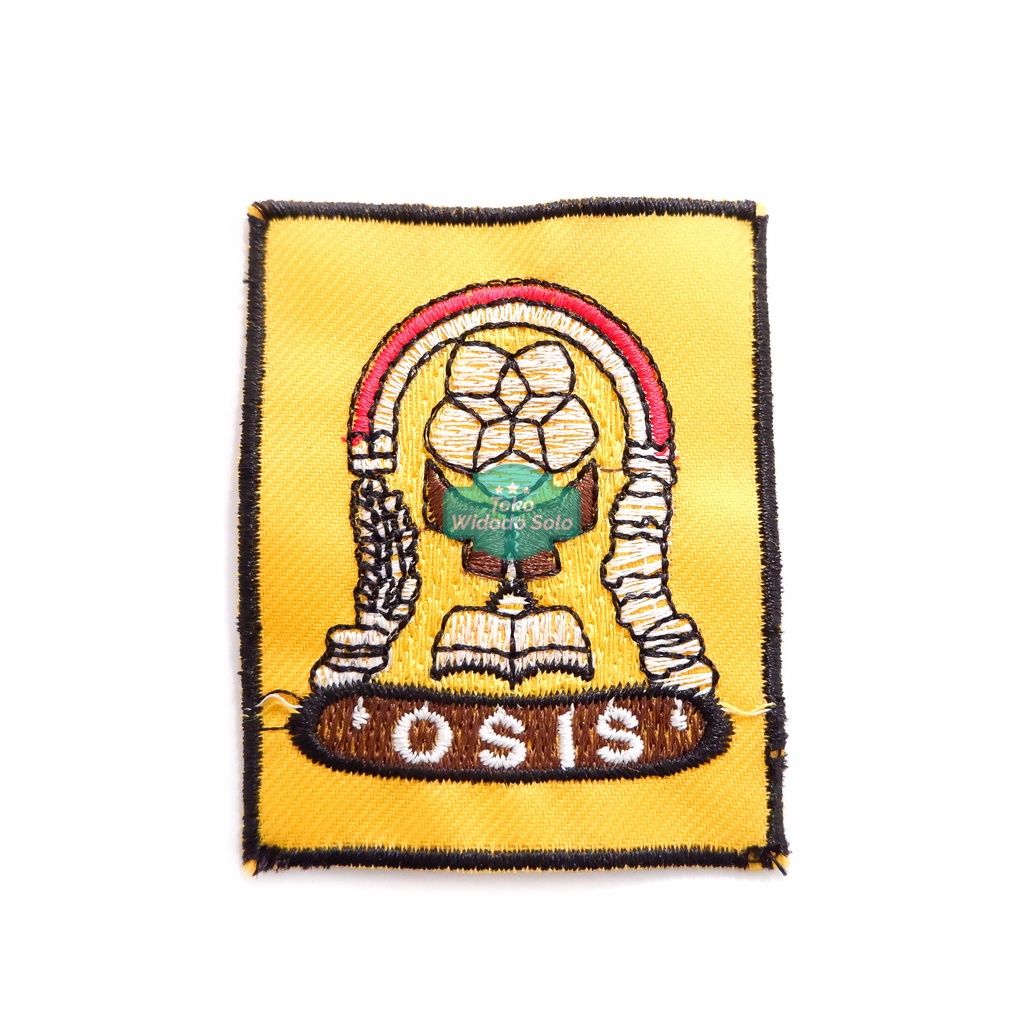 

Bed OSIS SLTP SMP Bordir Kuning 6x7,5cm (Bet Badge Logo) - 1 Buah