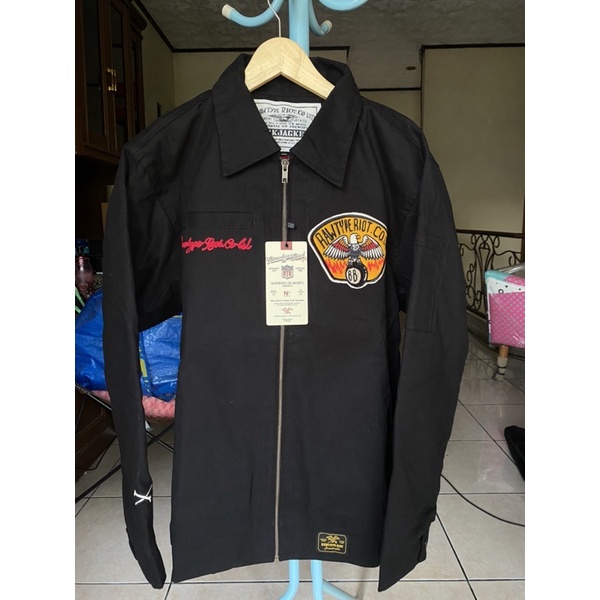 Rawtype Riot Flutter Black Eagle Work Jacket Baru & Original 100%