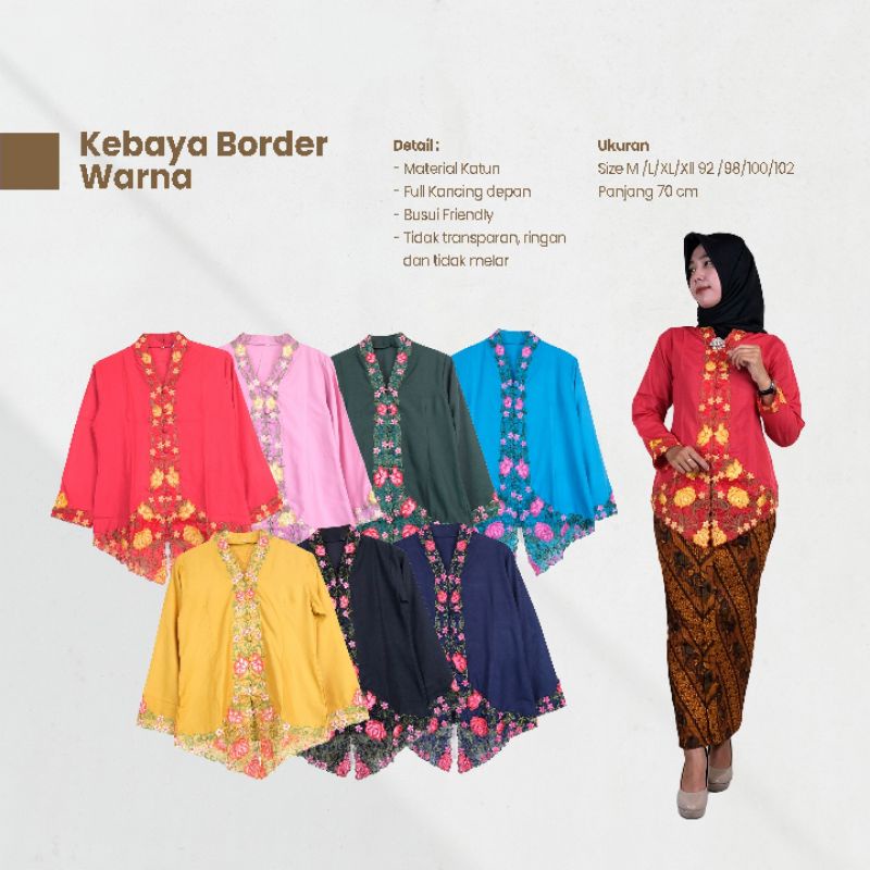 Kebaya Bordir Warna Naira Batik