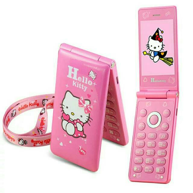 handphone flip touchscreen hello kitty hp lipat fashion untuk wanita