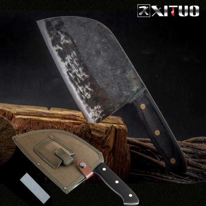 XITUO Pisau Butcher Daging Almazan Cleaver Knife Golok Cincang Tulang