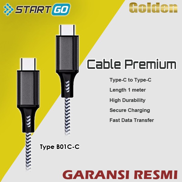 ADVAN STARTGO Kabel Cable Data Tranfer Data Premium Type-C to Type-C Resmi