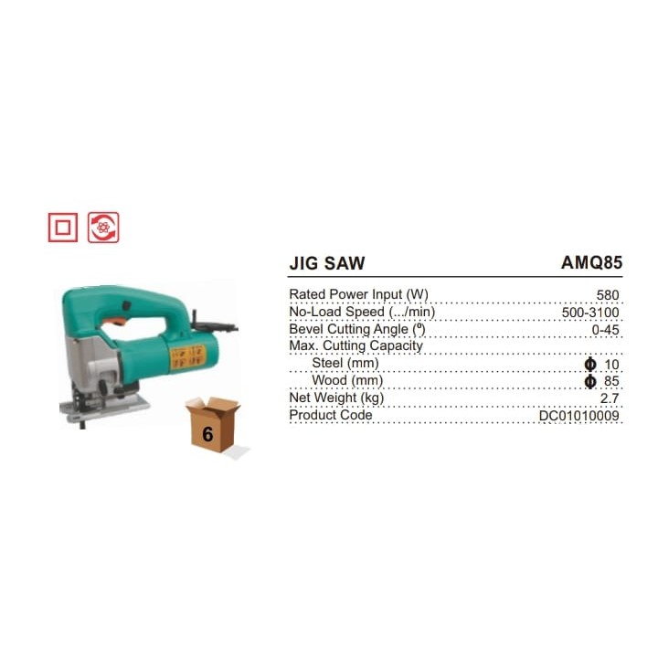 DCA AMQ85 Mesin Gergaji Jigsaw