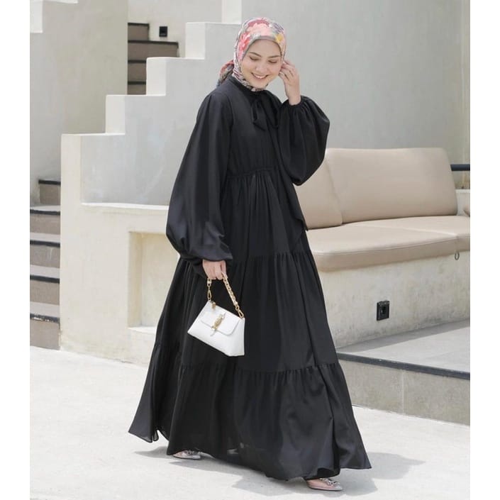 GAMIS BLESIA RUFFLE MAXI MIDI DRESS REMAJA WANITA CASUAL