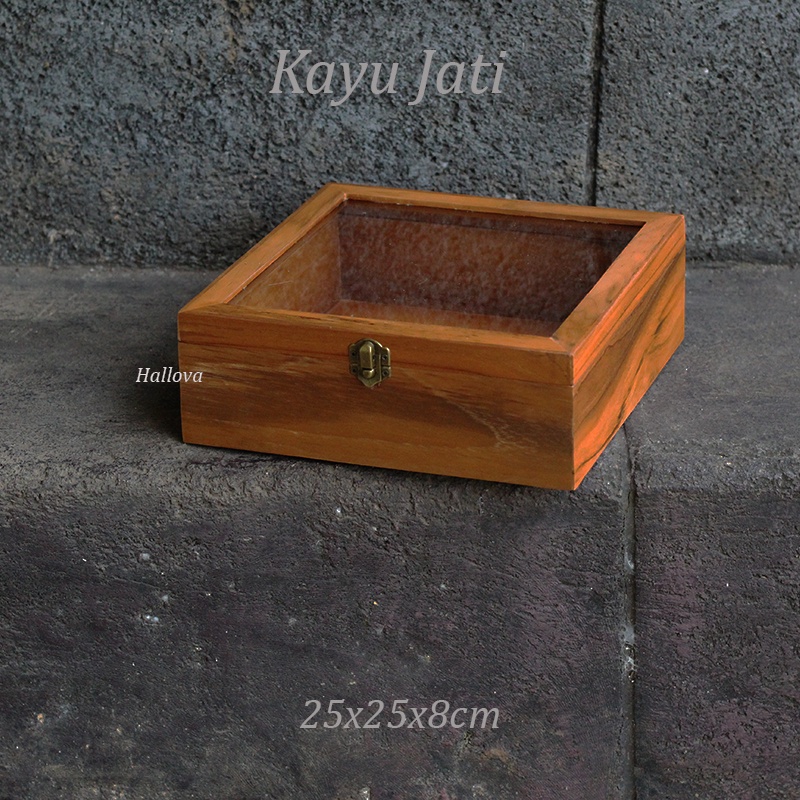

Kotak Seserahan Pernikahan Kayu Jati Kotak Hantaran Tempat Mahar 25x25x8cm