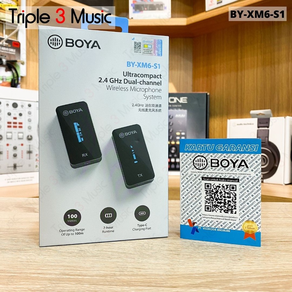 Boya BY XM6 S1 MIC Wireless CLIP ON MIC ORIGINAL