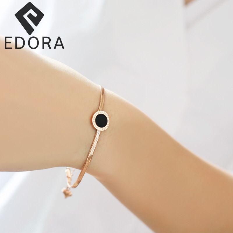 Gelang Tangan Wanita Titanium Asli Anti Karat Dan Luntur Warna Emas Model Terbaru 2021