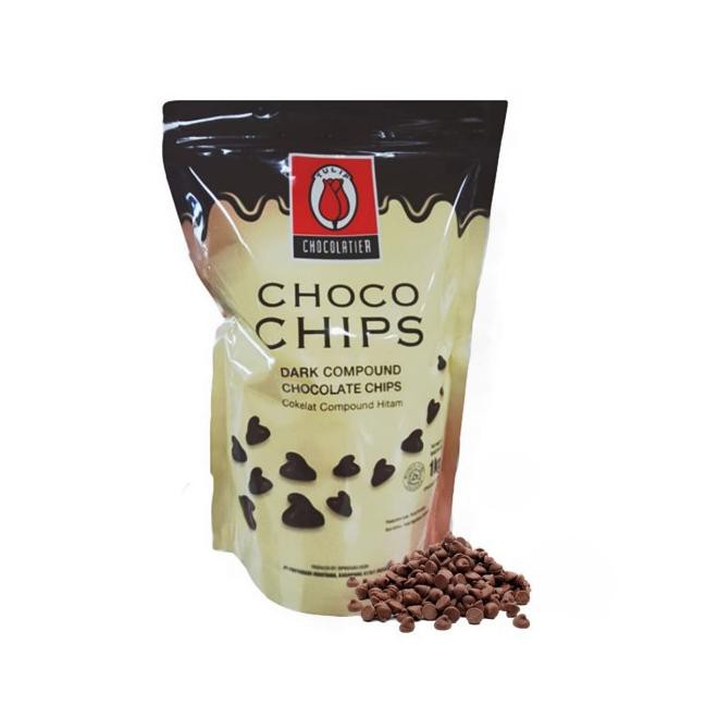 

[KODE 992] Tulip Dark Compound Chocolate Chips 1 kg TERLARIS..!!