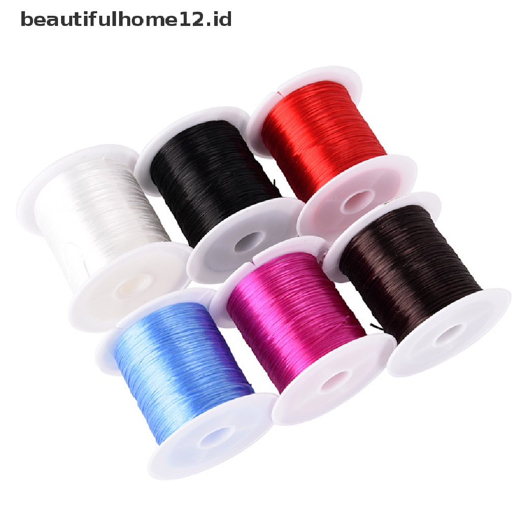 【beautifulhome12.id】 Strong Stretchy Elastic Beading Thread Cord Bracelet String For Jewelry DIY 1MM .