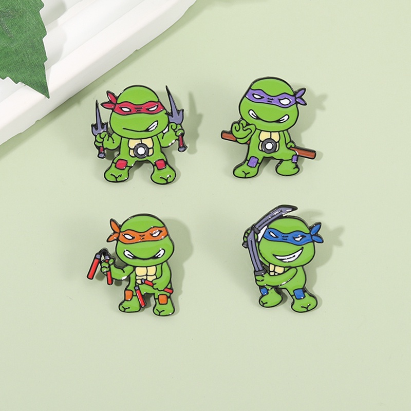 Bros Pin Enamel Desain Kartun Teenage Mutant Ninja Turtles Untuk Hadiah Teman