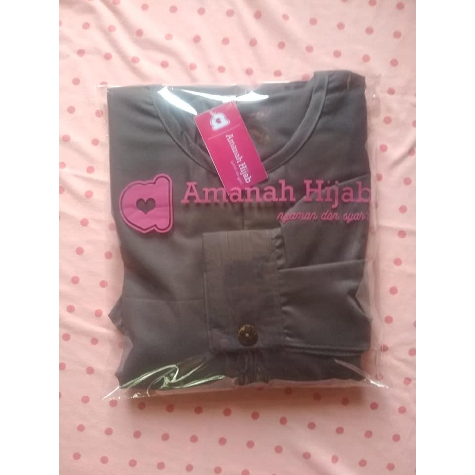 Gamis Abu Tua/ Abu gelap/ Abu basah Depag kantor toyobo murah