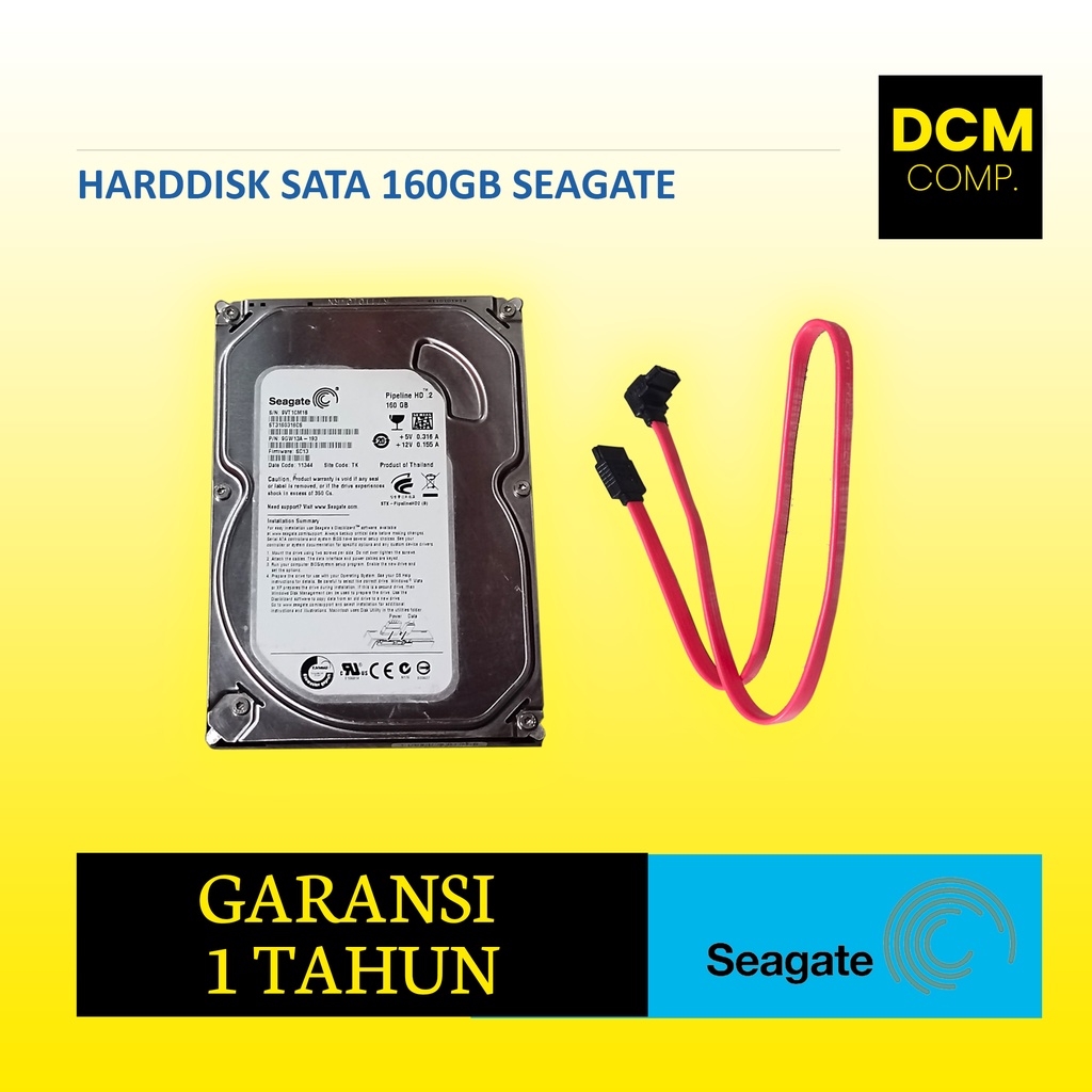 Hardisk PC 160GB  Seagate Barracuda SATA Internal Garansi   1 Tahun