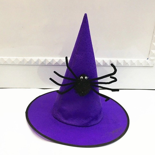 Topi Halloween Laba Laba Kostum Seram Haloween Topi Witch Anak Dewasa