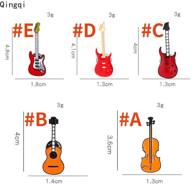 Rock Bros Pin Enamel Desain Kartun Band Musik Gitar Bass Untuk Hadiah