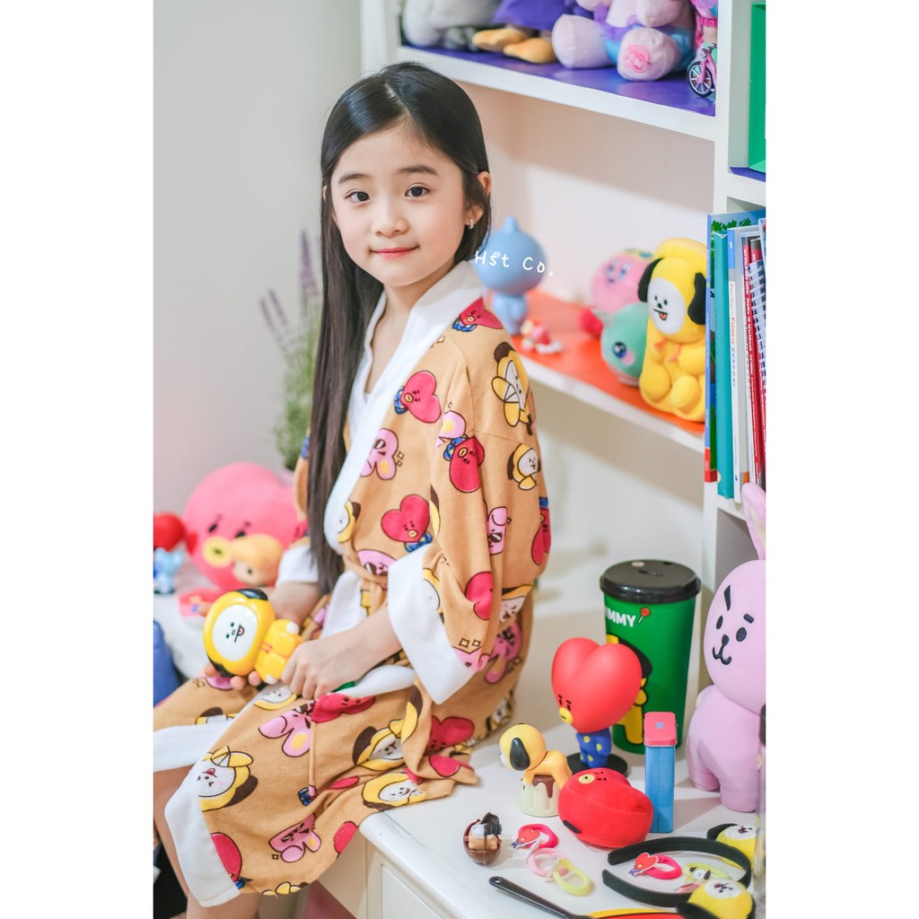 LIMITED Edition !!! Kimono Handuk Anak HST  BT21 Imut  (2 tahun-15 Tahun)