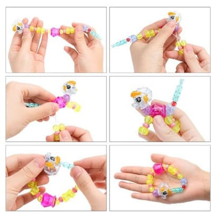 Gelang Manik Model Mainan Hewan Kartun Lucu Elastis Ajaib Untuk