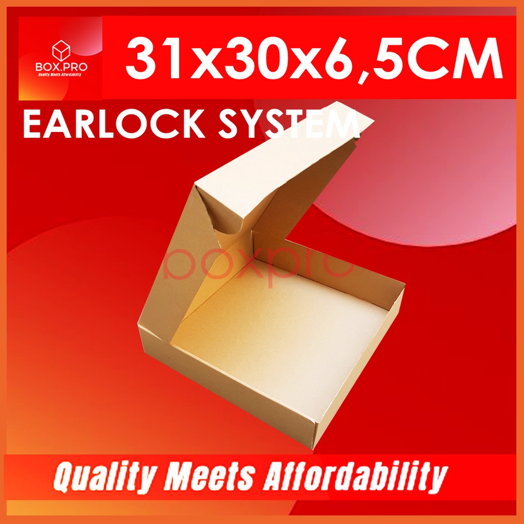 

Kardus Dus uk 31x30x6,5 cm (ECER) Die Cut Box Kotak Packing Aksesoris Baju Kue Hijab EARLOCK FULL