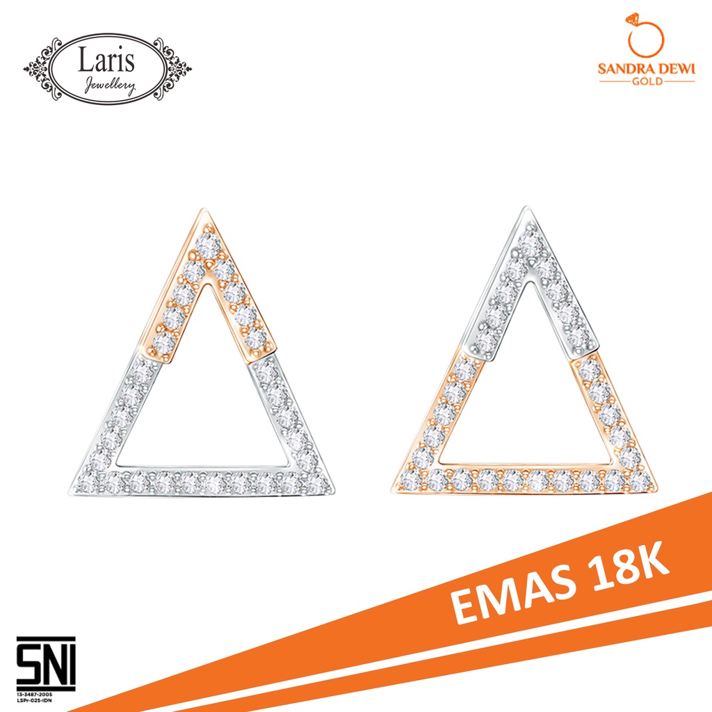 Giwang Sandra Dewi Gold - Criss Cross Collection 18K