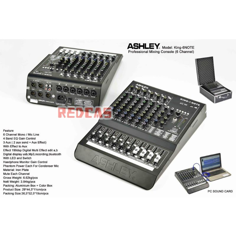 ASHLEY KING-6 NOTE MIXER 6 CHANNEL