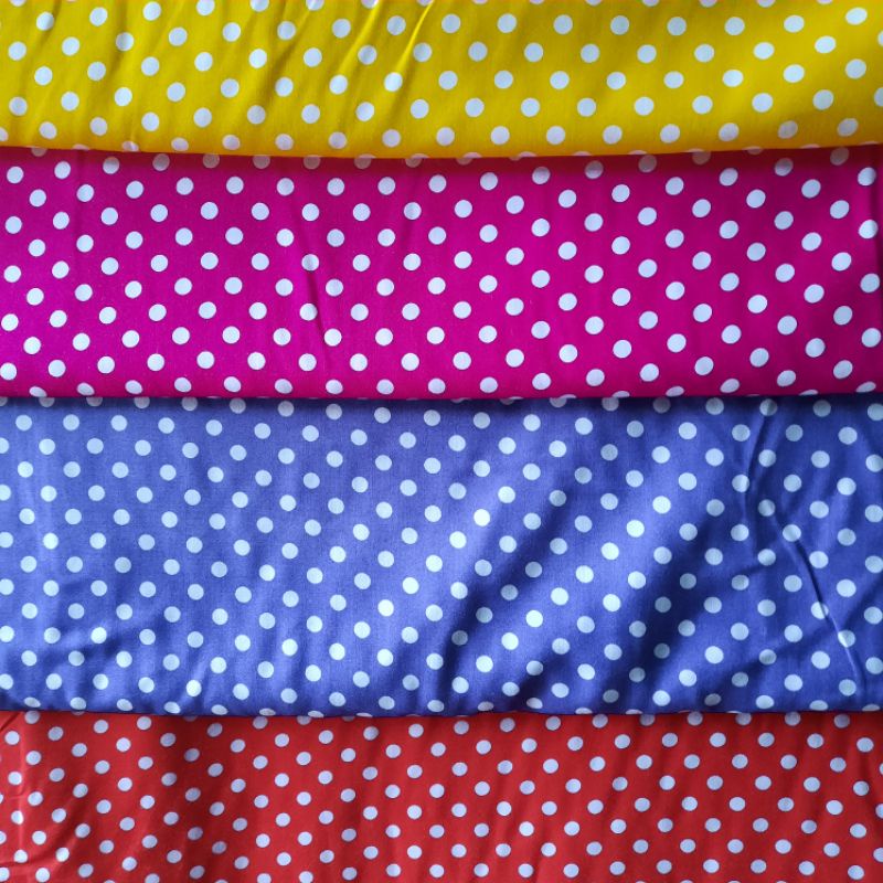 Kain Santung Rayon Motif Polkadot