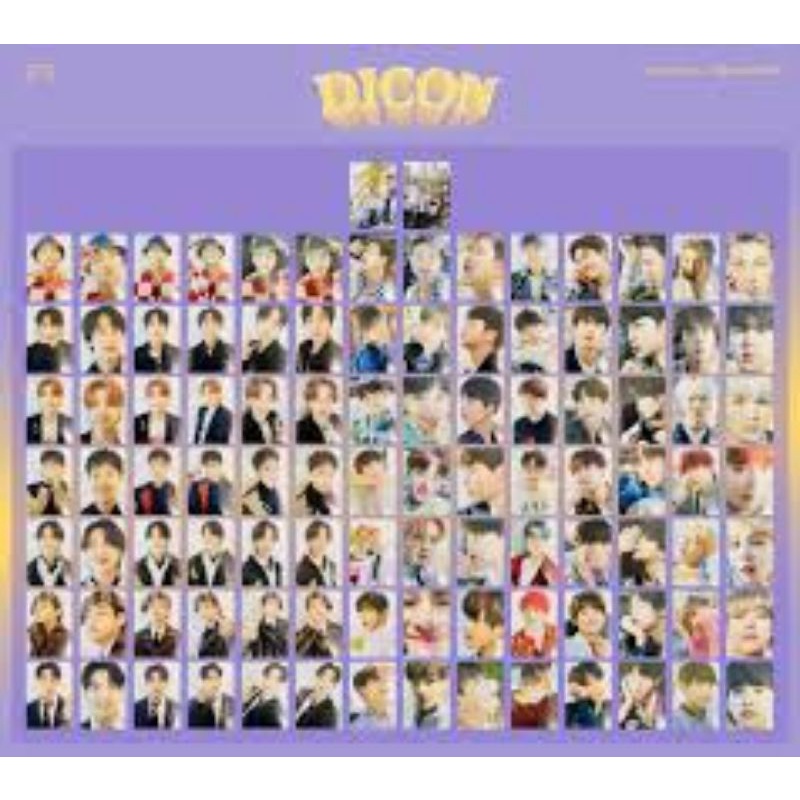 SHARING BTS DICON 101 PHOTOCARD JIMIN JUNGKOOK