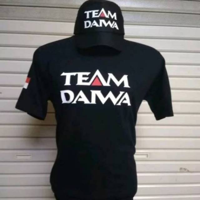 KAOS COMBED 30S TEAM DAIWA plus TOPI DAIWA BAJU TSHIRT