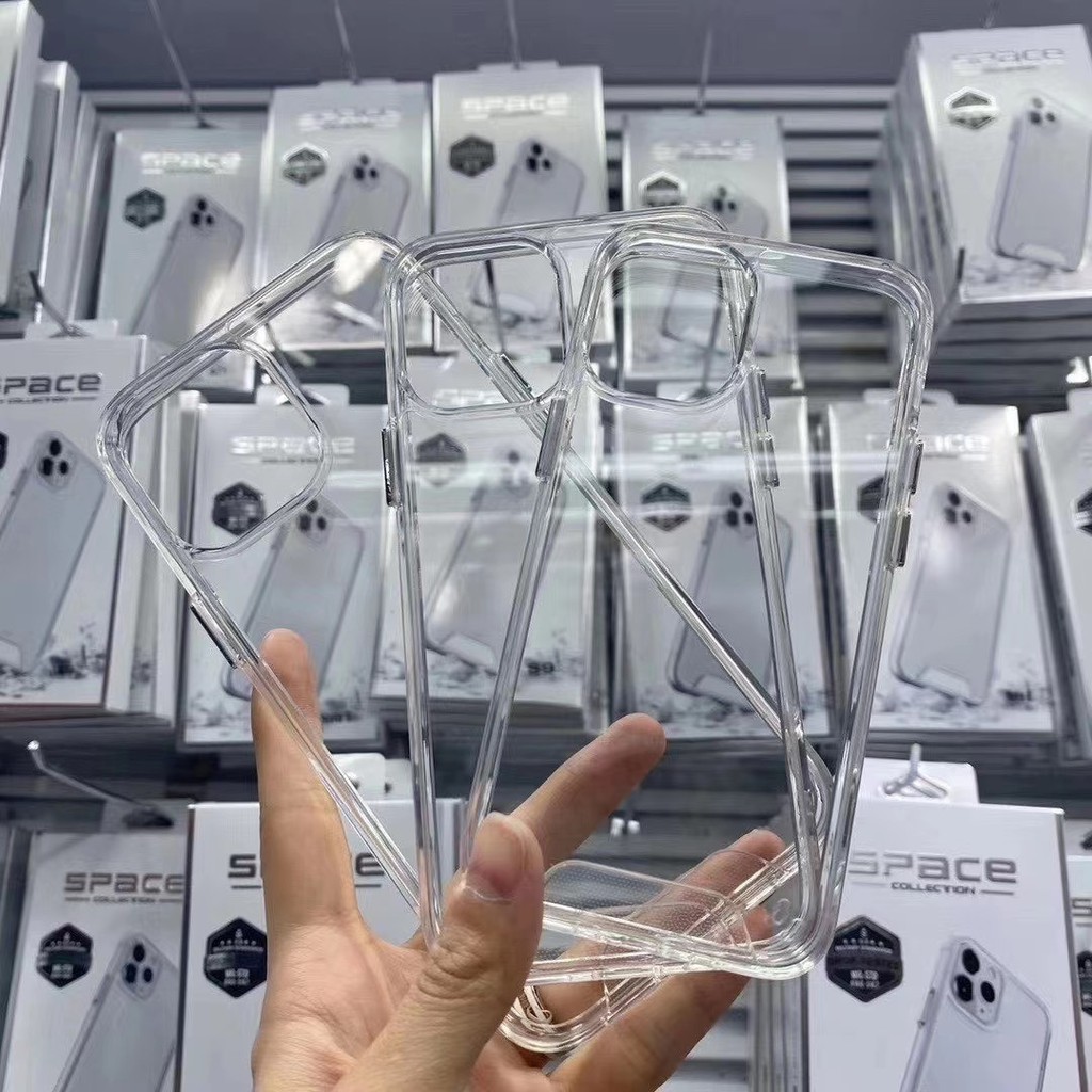 SPACE Millitary Drop CLEAR CASE IPHONE 14 PLUS 14 PRO MAX 13 MINI 13 PRO MAX12 MINI 12 PRO MAX 11 PRO MAX X XR XS MAX High Quality