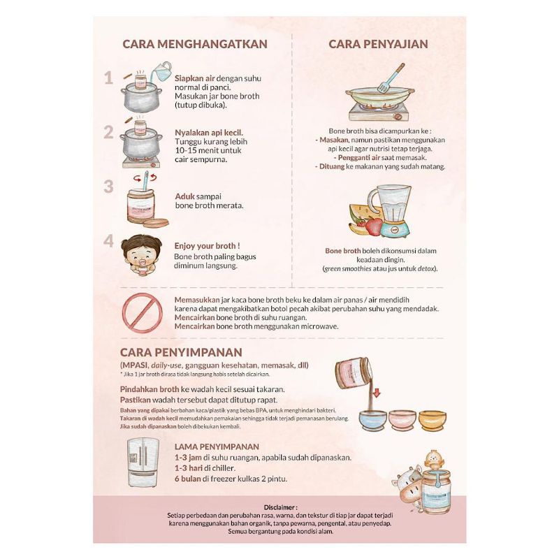 Premium chicken BENING bone broth (clear bonbroth ) DoctorBrothSurabaya