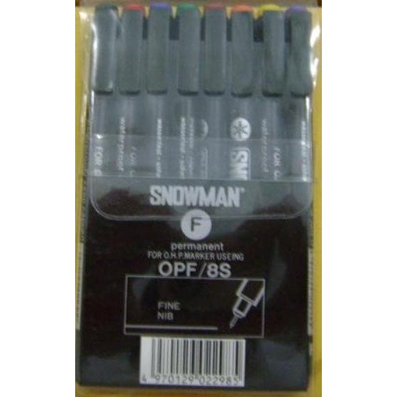 

Jual Permanent Marker Snowman OHP OPF 8Colours Fine Points