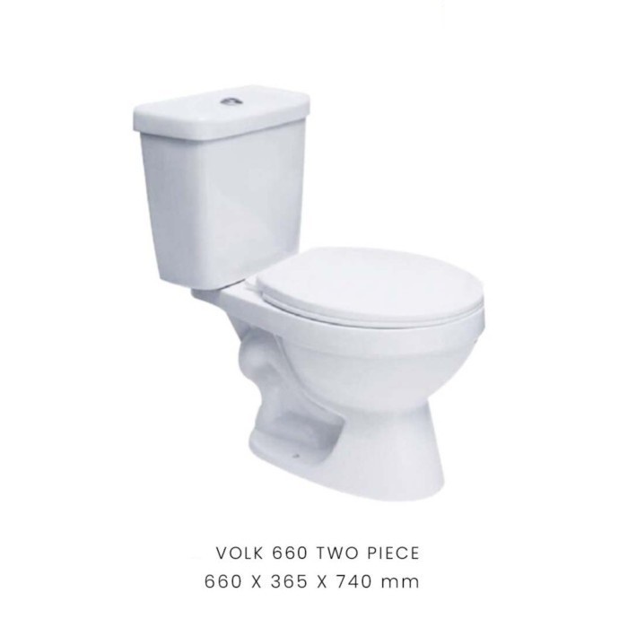 TERMURAH VOLK 660 TWO PIECE TOILET / CLOSET DUDUK