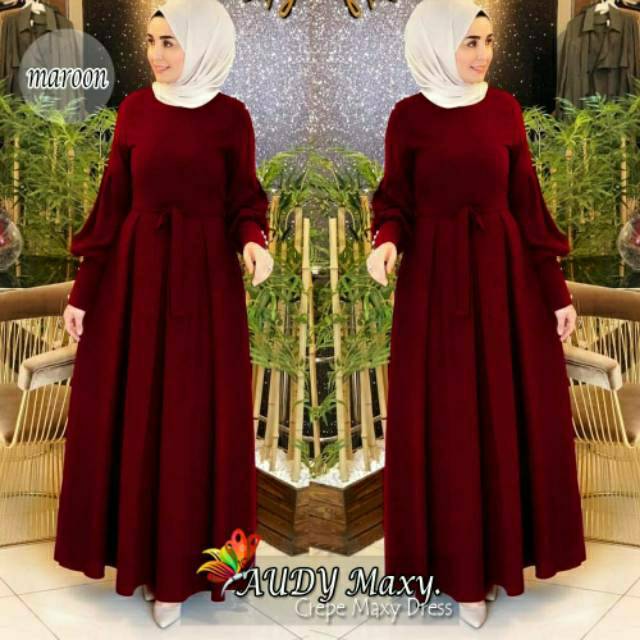 MAXY AUDY, MOSCREPE, GAMIS HIJAB MUSLIM, MAXY DRESS