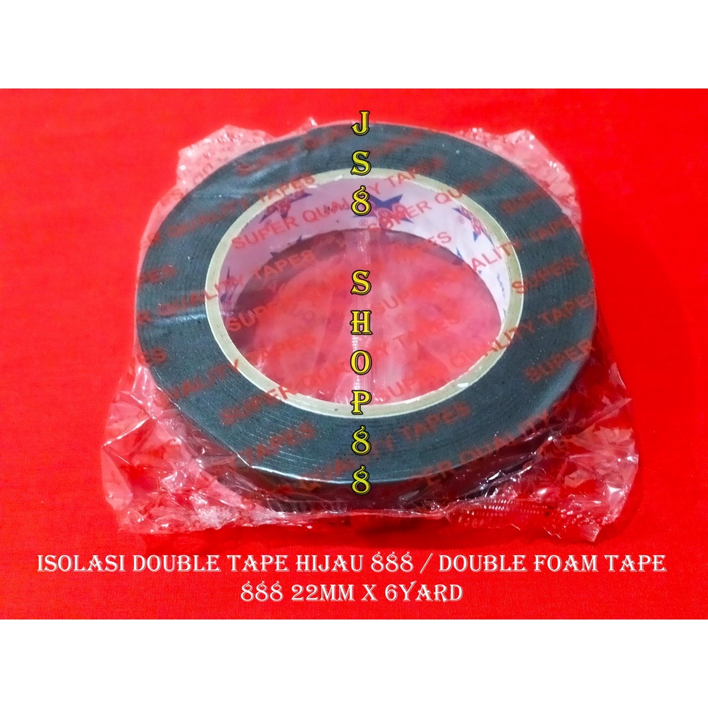 

ISOLASI DOUBLE TAPE BUSA HIJAU 888 24MMx6YARD / DOUBLE TAPE BUSAH FOAM HIJAU 24MM x 6YARD HOKI 888 ORIGINAL MURAH BERKUALITAS